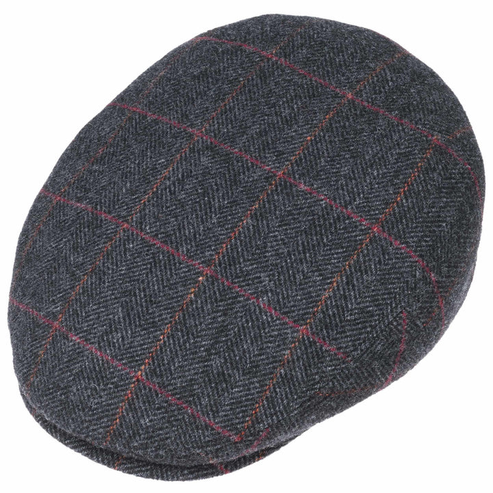 Stetson Kent Wool EL Driver Cap Sixpence med Øreflapper - Antracit