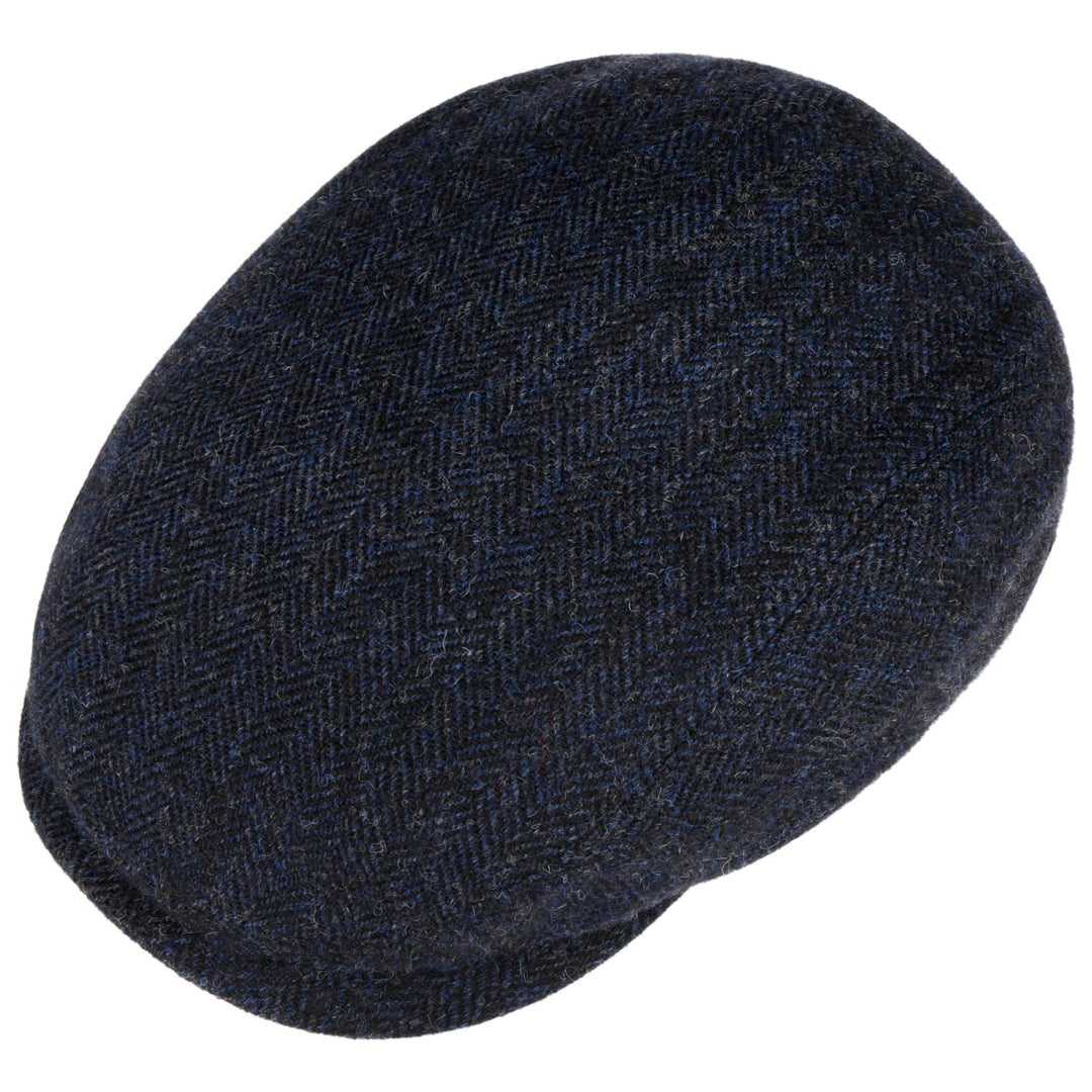 Stetson Driver Cap Wool Herringbone Dark Navy - XXL