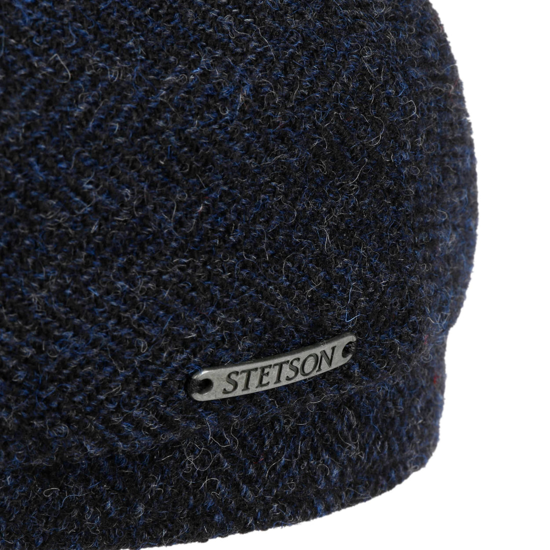 Stetson Driver Cap Wool Herringbone Dark Navy - XXL