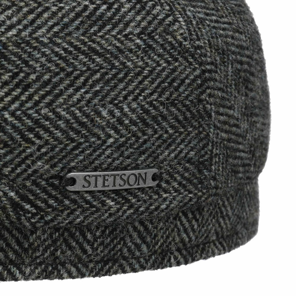 Stetson Driver Cap Wool Herringbone Moss Green