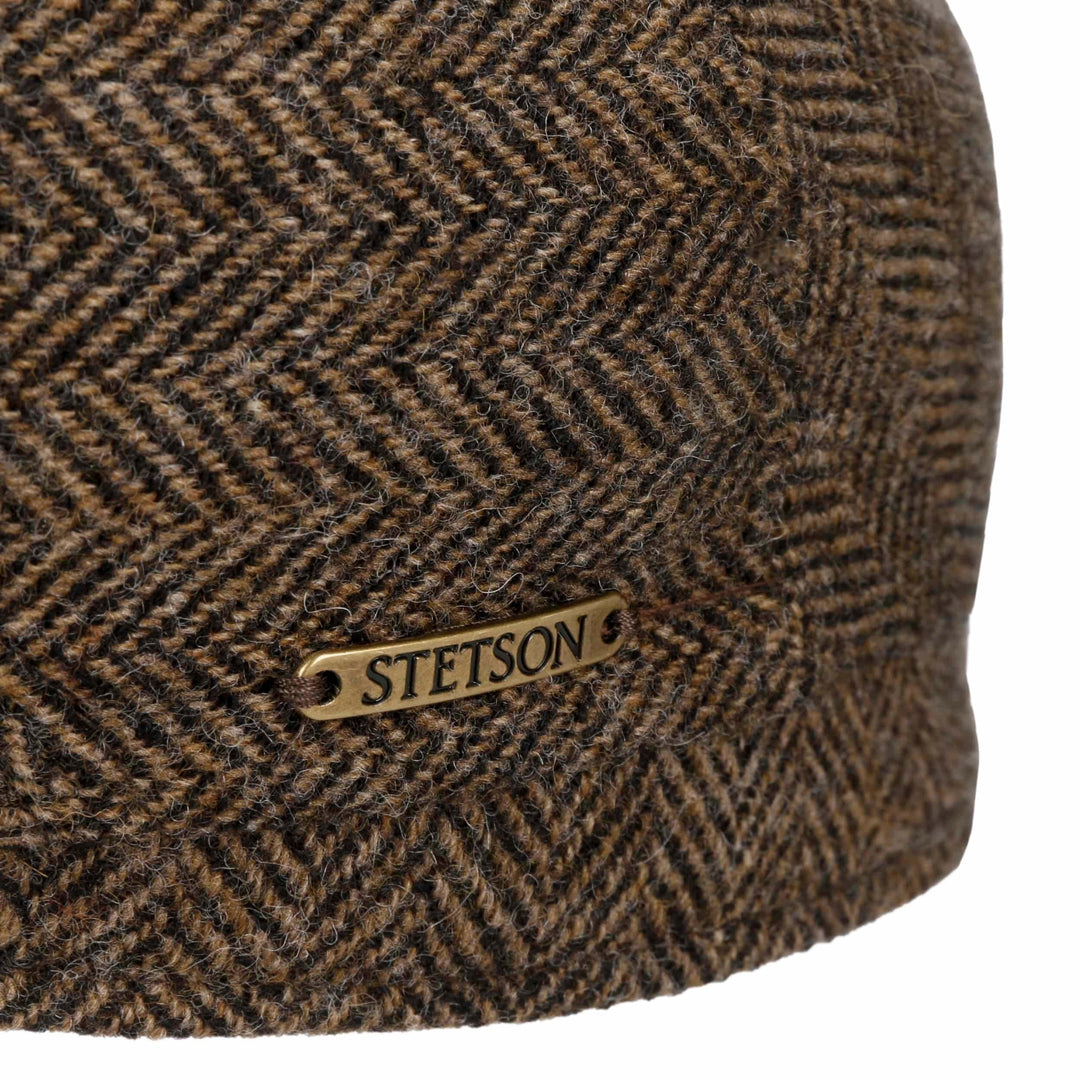 Stetson Driver Cap Wool Herringbone Brun