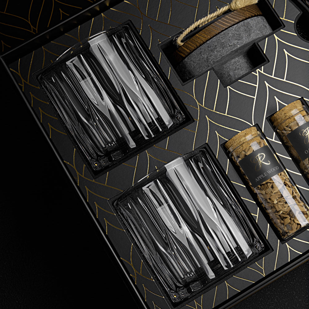 ROCKS Gift Set: Whiskey and Cocktail Smoking Set