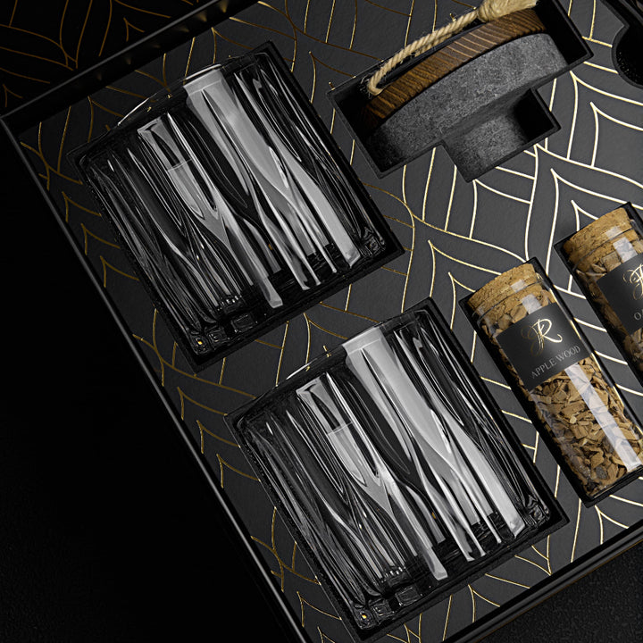ROCKS Gift Set: Whiskey and Cocktail Smoking Set