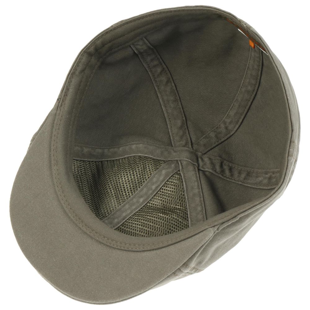 Stetson Texas Flat Cap Cotton - Army Green Duck Cap