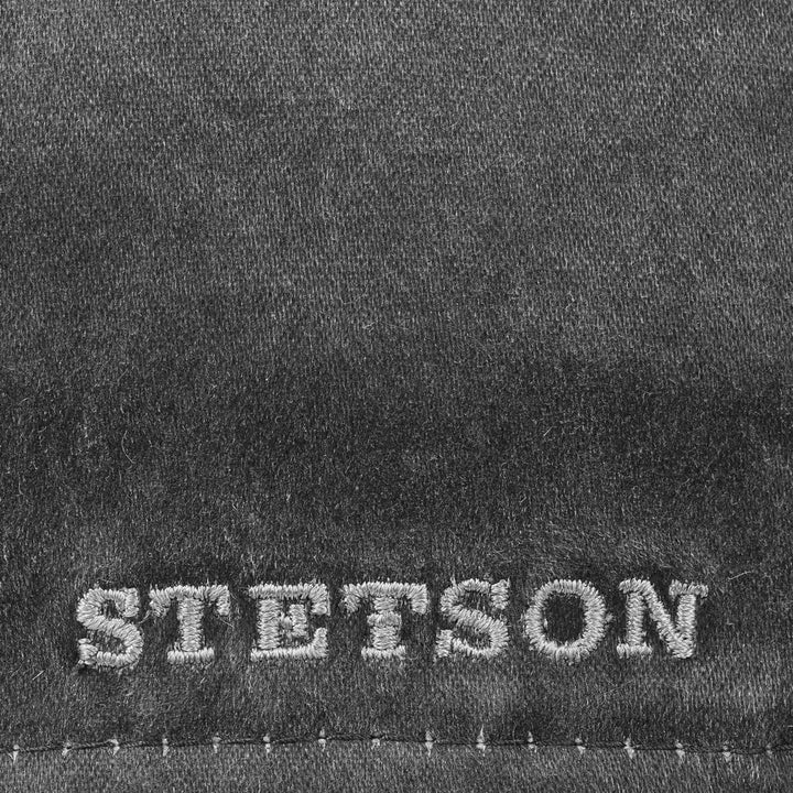 Stetson CO/PES Texas Duck Cap - Sort Oilskin Look