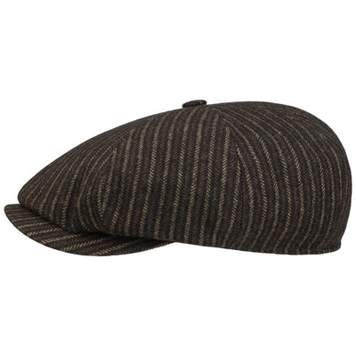 Stetson 8 -Panel Peaky Blinders Style Cap - Woolen Stripe