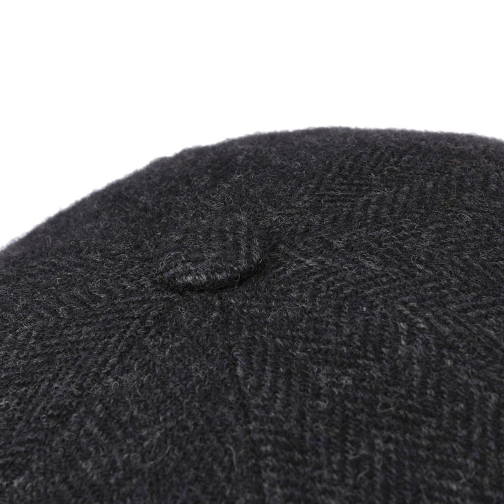 Stetson Hatteras mörkgrå Herringbone Wool Flat Cap