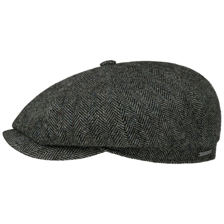 Stetson Hatteras Moss Green Herringbone Wool Flat Cap - Flat Cap från Stetson på The Prince Webshop