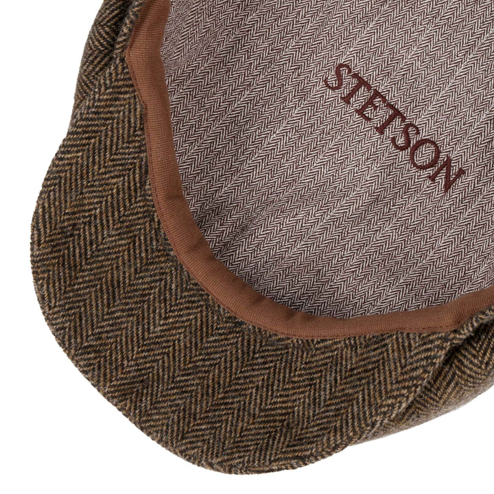 Stetson Hatteras Brun Sildeben Uld Flat Cap