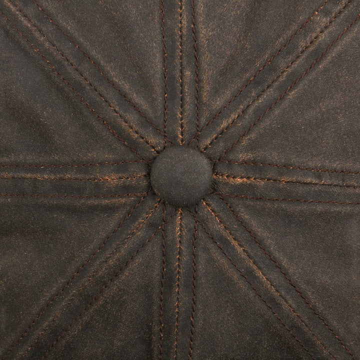 Stetson Hatteras CO/PES Flat Cap Brunt Oilskin Look