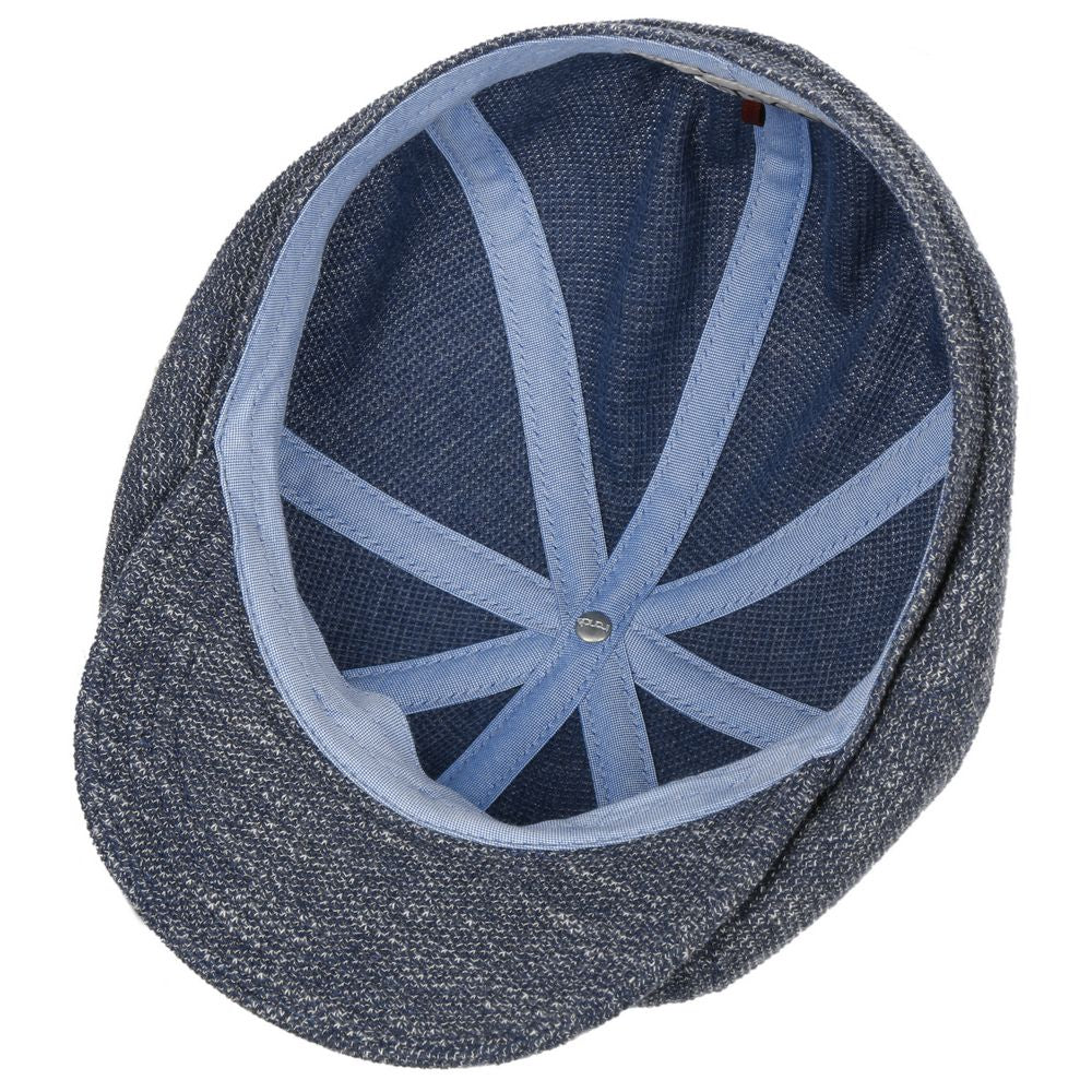 Stetson Hatteras Jersey - Blue Linen Sixpence platt mössa