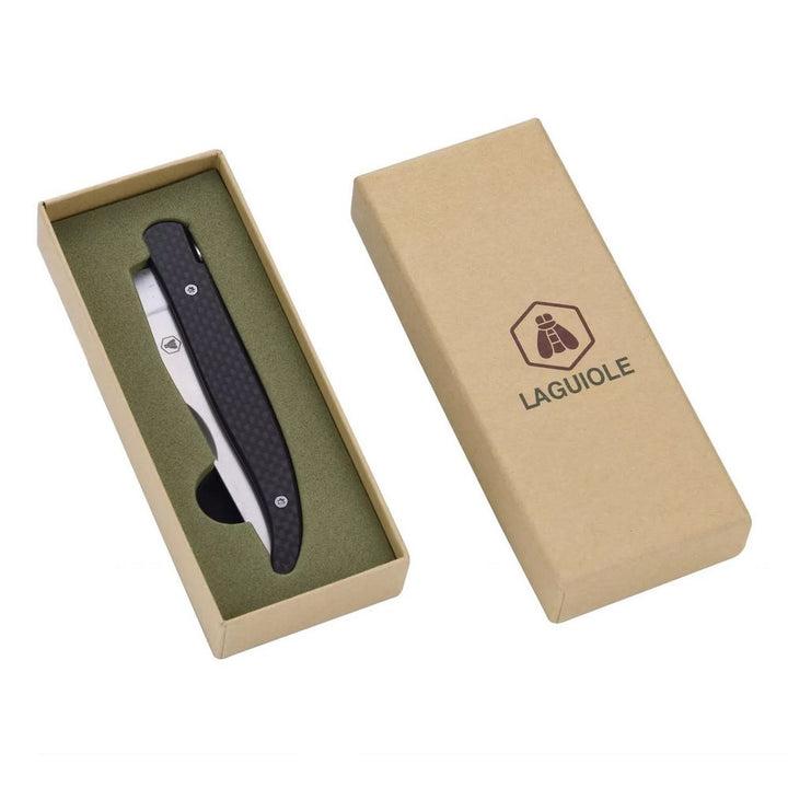 Laguiole CARBON Foldekniv - Lommekniv fra Laguiole hos The Prince Webshop