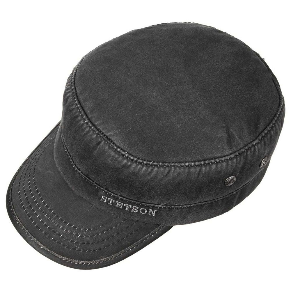 Stetson Oilskin Look Stetson Army Keps med Foder - Svart