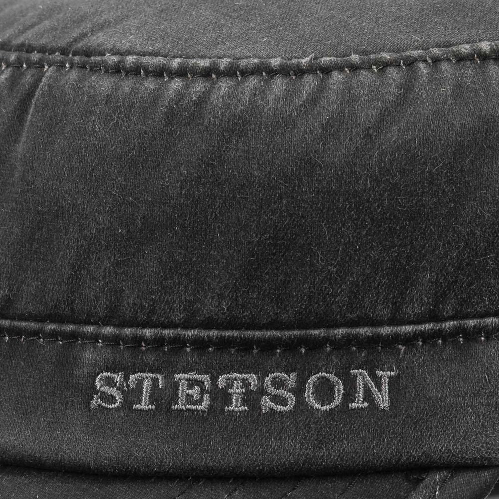 Stetson Oilskin Look Stetson Army Keps med Foder - Svart