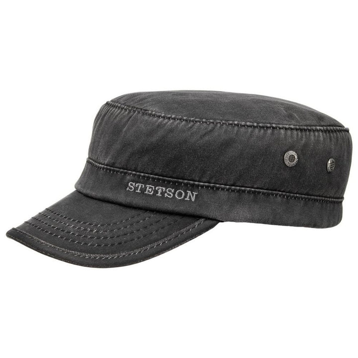 Stetson Oilskin Look Stetson Army Keps med Foder - Svart