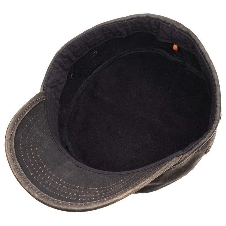 Stetson Oilskin Look Stetson Army Keps med Foder - Brun