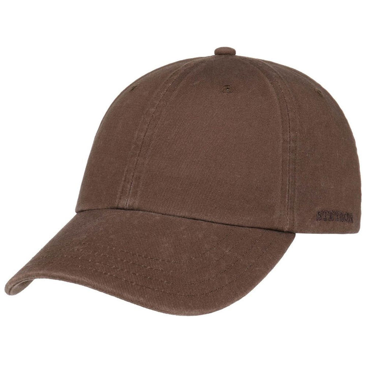 Stetson Baseball Cap Cotton - Ensfarvet Brun