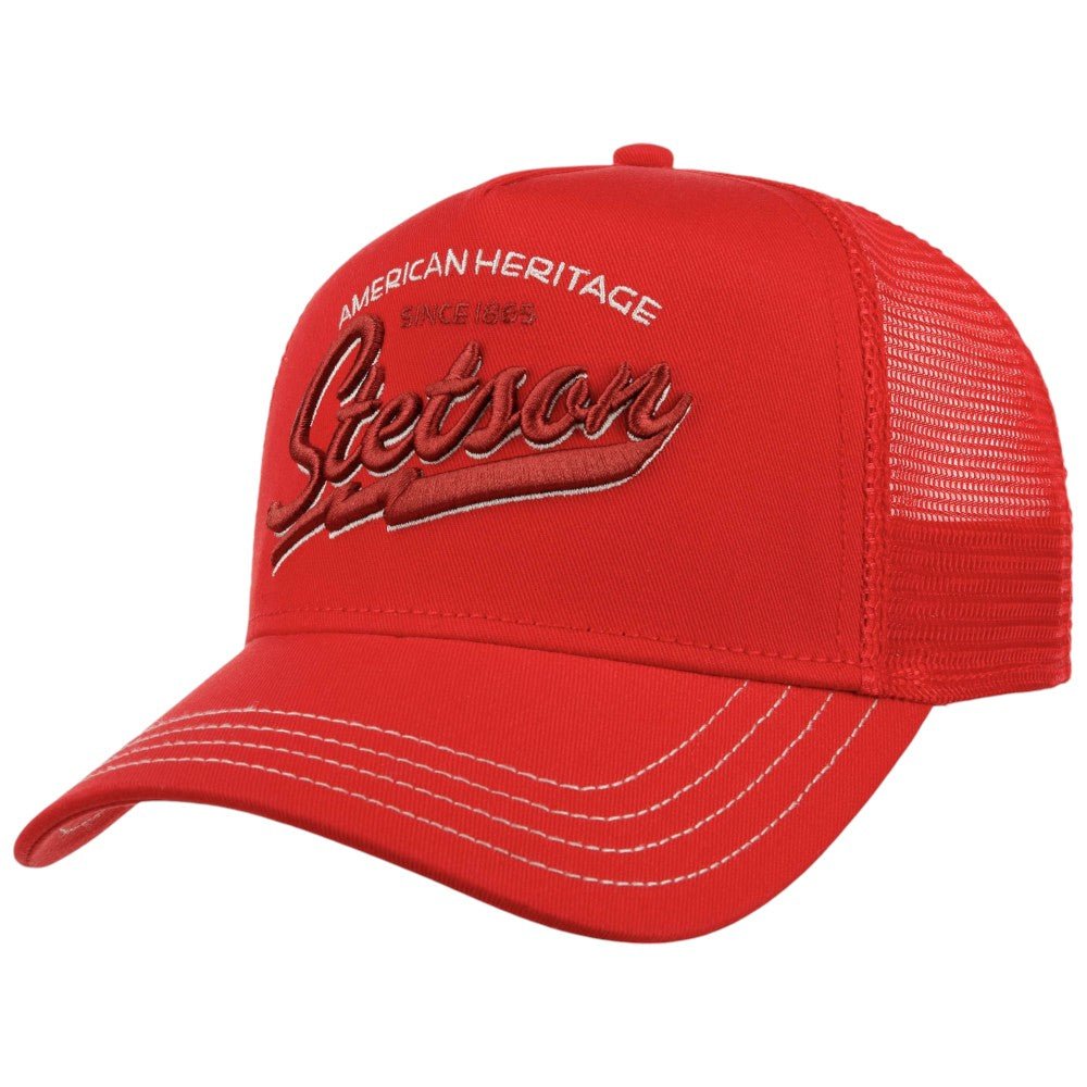 Stetson Trucker Cap American Heritage Classic Fire Red - Baseball Cap fra Stetson hos The Prince Webshop