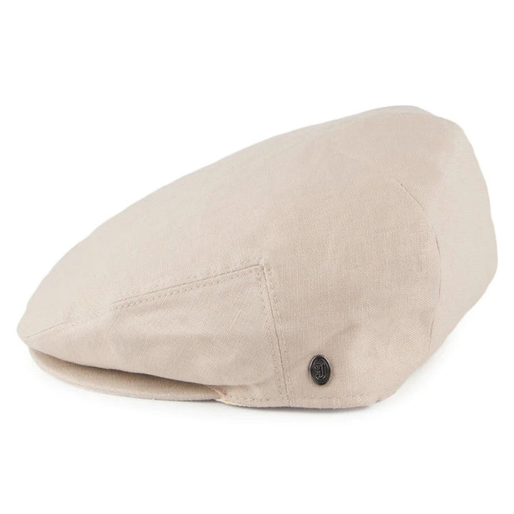 Jaxon & James Linen Flat Cap - Natural