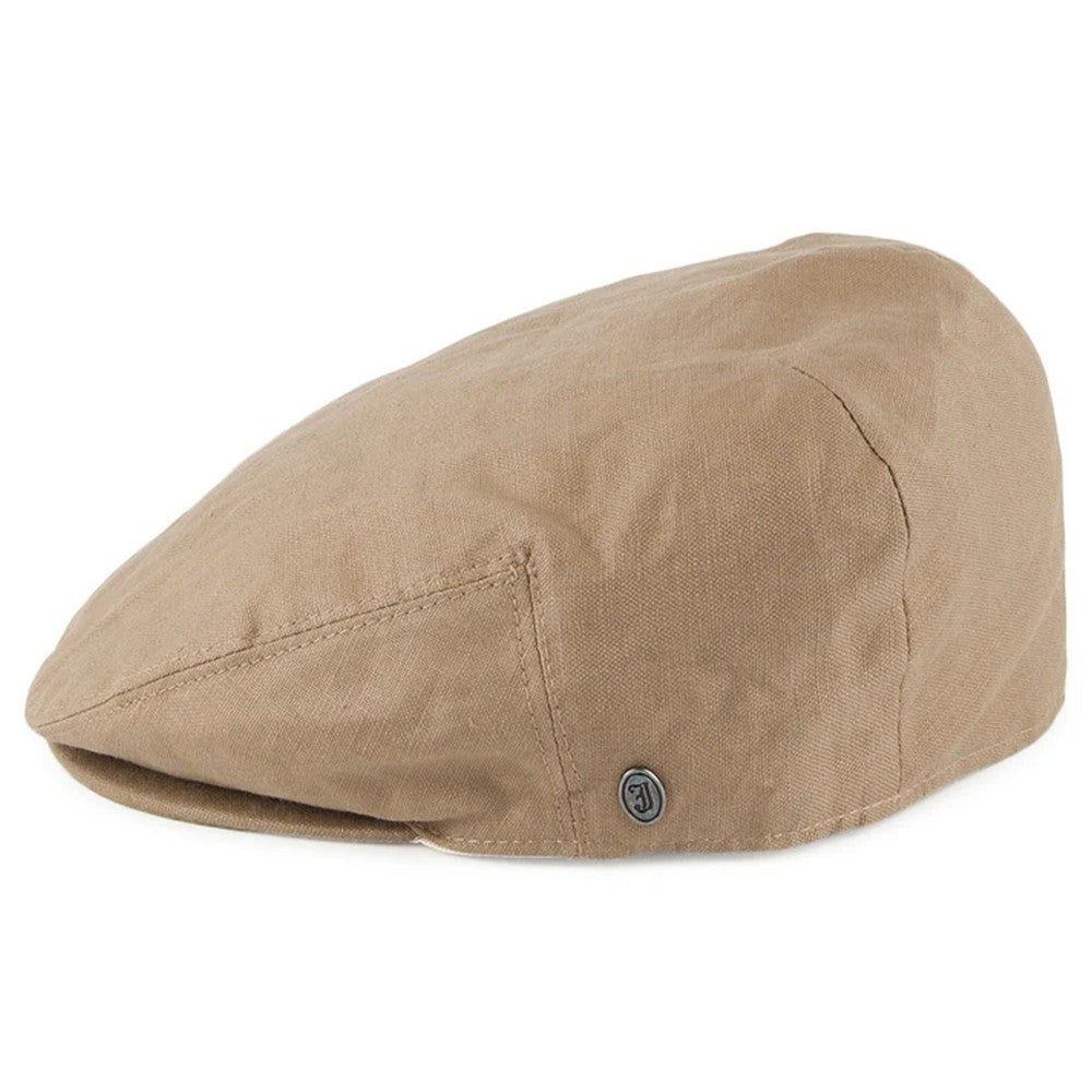 Jaxon & James Linen Flat Cap - Camel