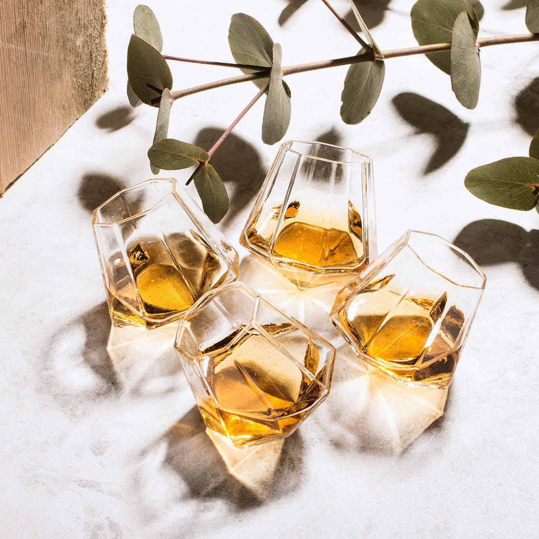 Mad Monkey Diamant Shot Glas - Sæt med 4