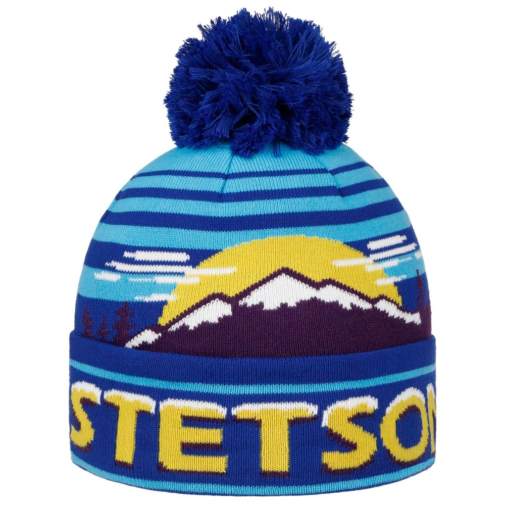 Stetson Beanie Pompom Freestyle Hue - Blå