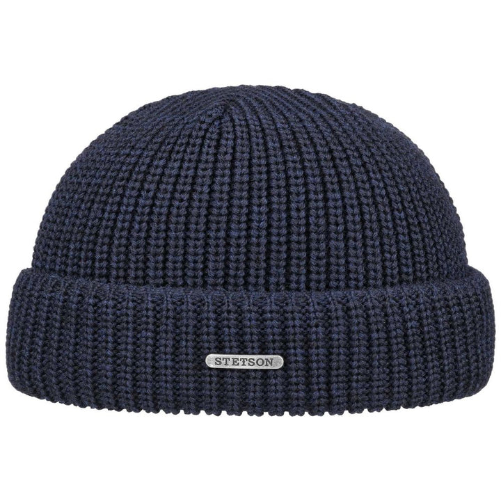 Stetson Docker -stil Beanie Hue Navy Merino Wool