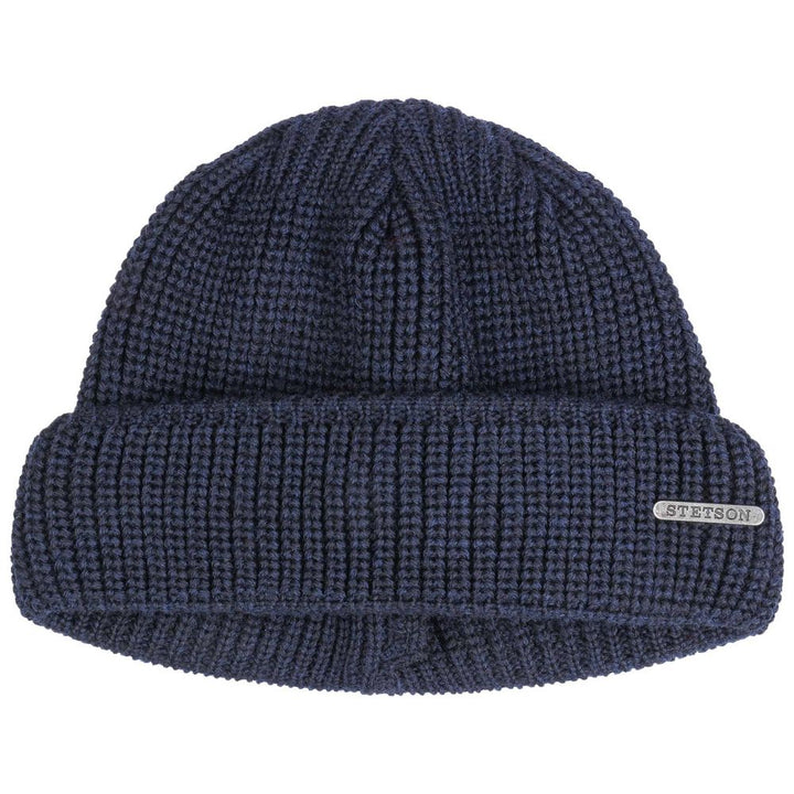 Stetson Docker -stil Beanie Hue Navy Merino Wool