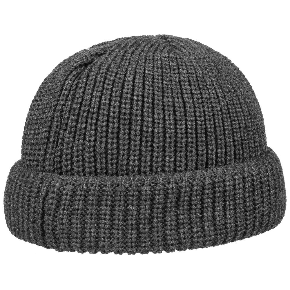 Stetson Docker -stil beanie nyans antracit bomull