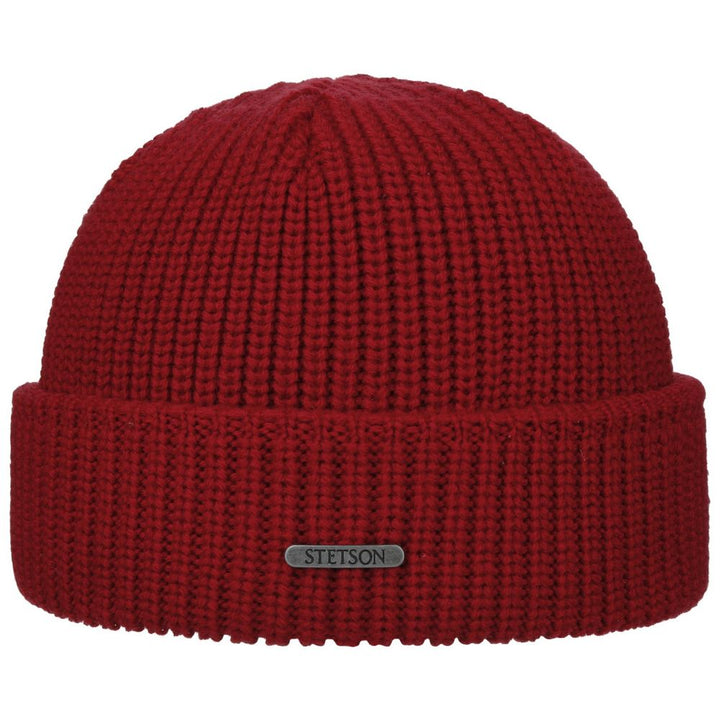 Stetson Docker Style Beanie Hue Rød Merino Uld