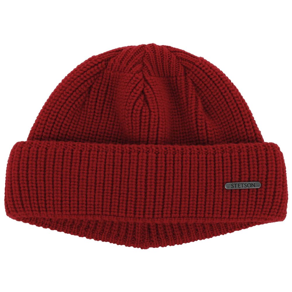 Stetson Docker Style Beanie Hue Rød Merino Uld