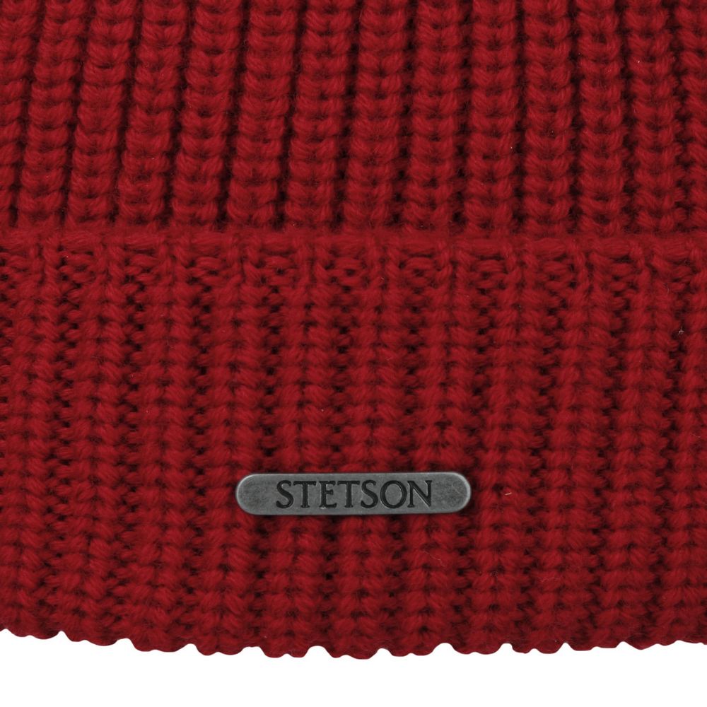 Stetson Docker Style Beanie Hue Rød Merino Uld