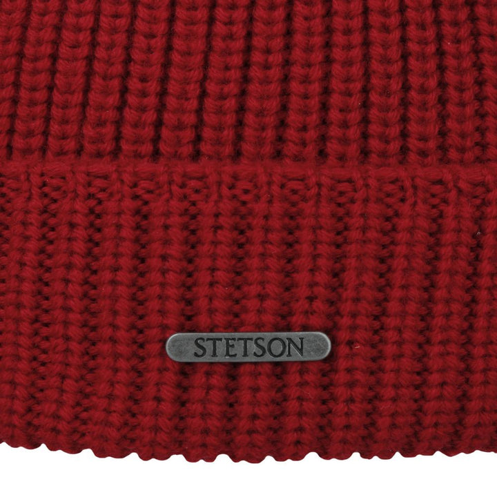 Stetson Docker Style Beanie Hue Rød Merino Uld