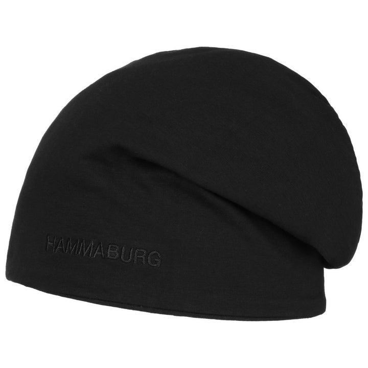 Hammaburg long beanie reversibel jersey svart/randig