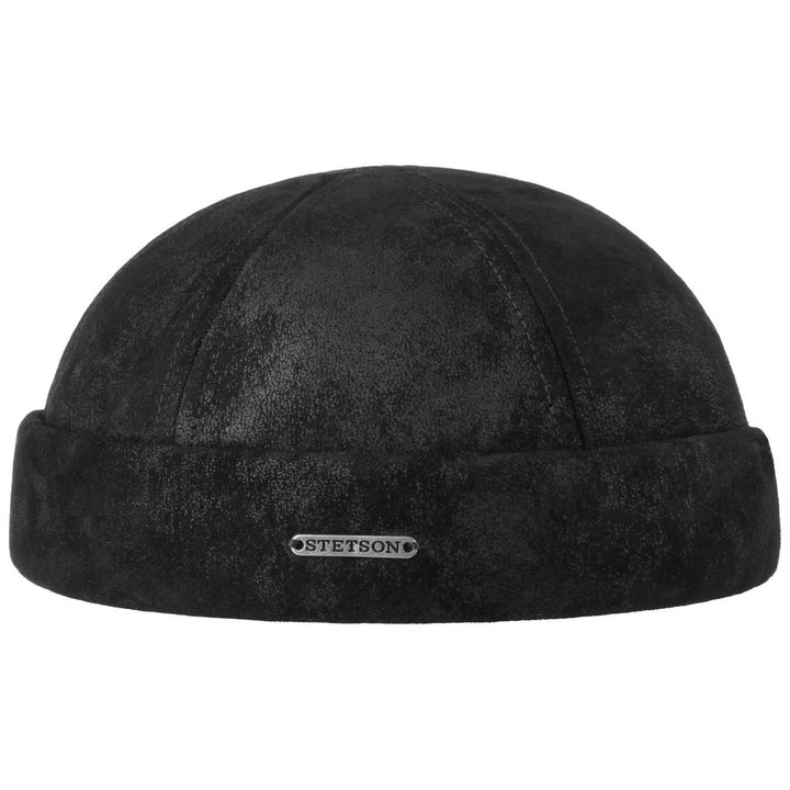 Stetson Docker Pig Skin - Sort - Docker Cap fra Stetson hos The Prince Webshop