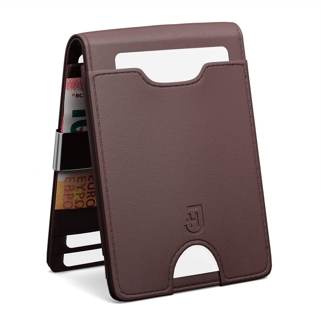 Smart wallet in slim leather for men
