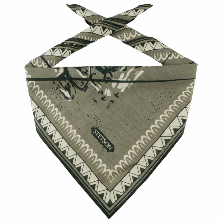 STETSON Last Drop bandana - 100% bomuld - Olive