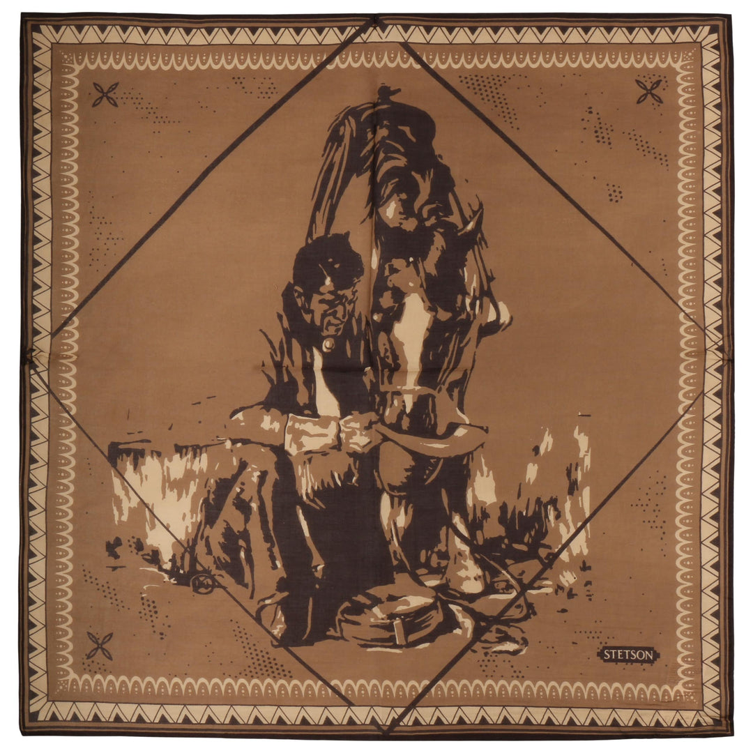 STETSON Last Drop bandana - 100% bomuld - Brown