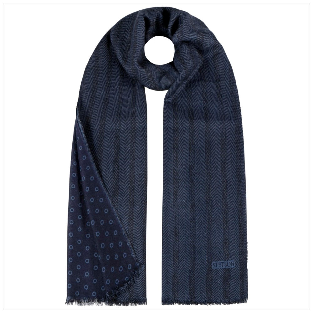 Stetson Scarf Wool Herringbone Patch