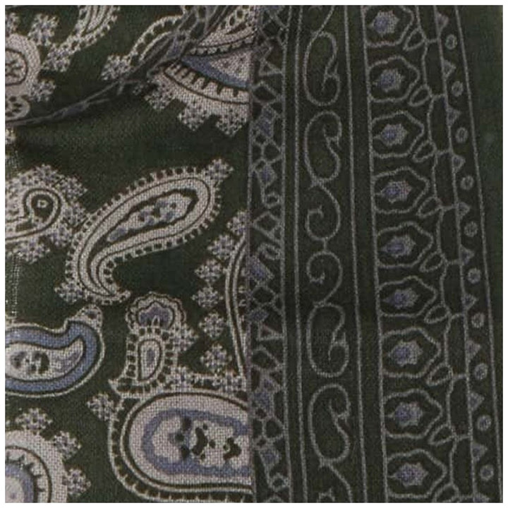 Stetson Scarf Wool Brown Paisley Print