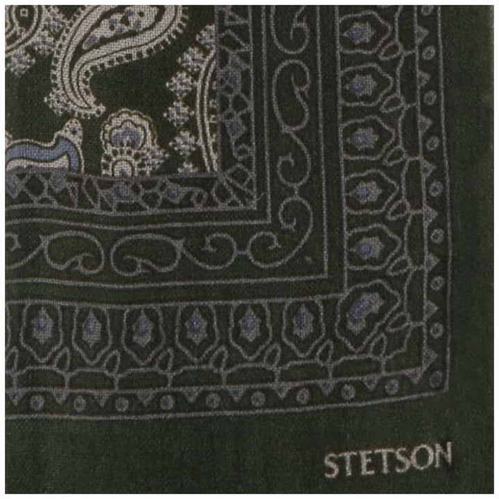 Stetson Scarf Wool Brown Paisley Print