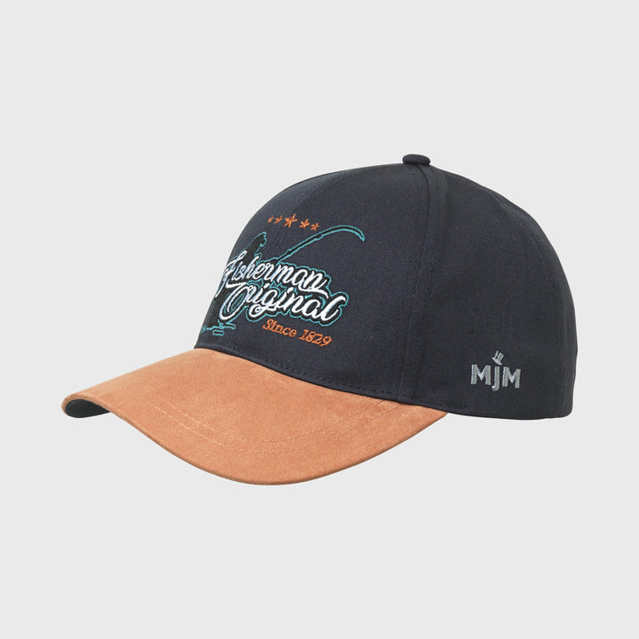 MJM Untamed Angler Organic Cotton Navy Baseball Cap - Baseball Cap fra MJM Hats hos The Prince Webshop