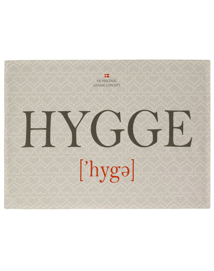 Hygge viskestykke med hjerter - organisk bomuld - Gave Ide fra Memories of Denmark hos The Prince Webshop