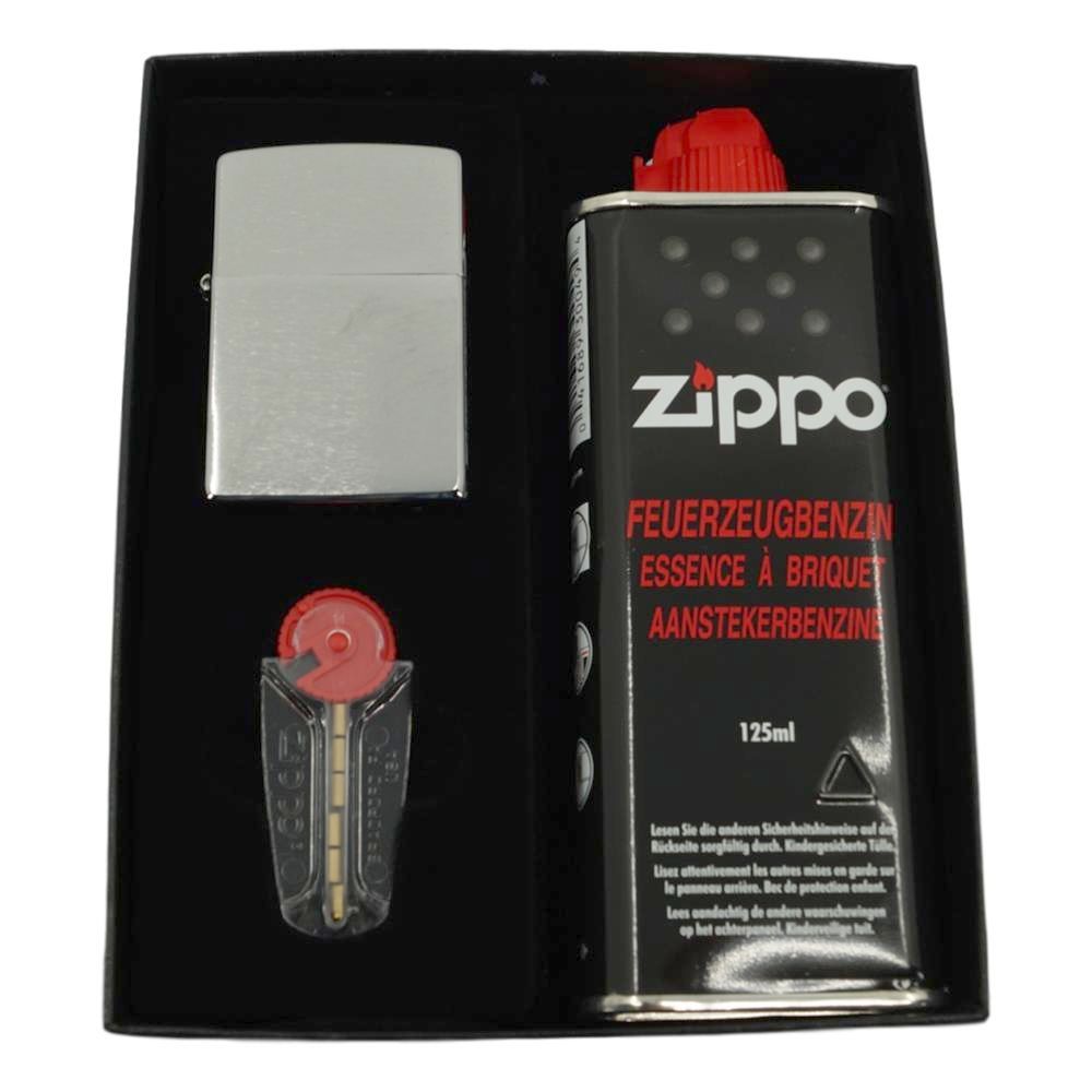 Original Borsted Chromic Zippo tändare i original presentförpackning