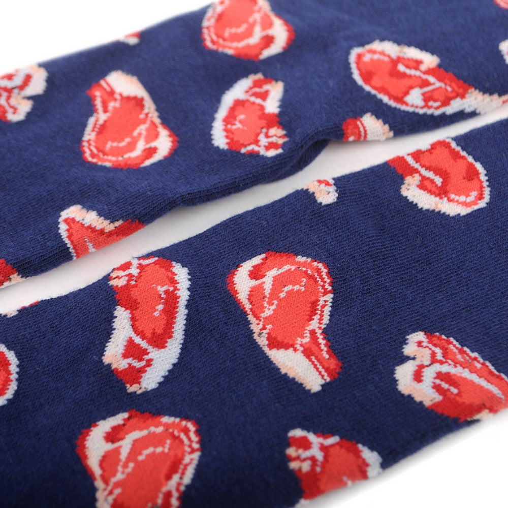 1 par Meat Lovers Novelty Socks - Funny BEEF Socks