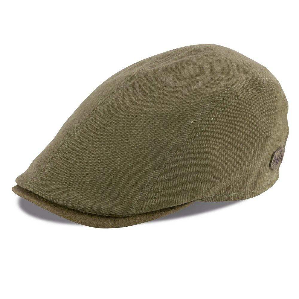 MJM Daffy 3 Cotton Pouch 4 Summer Flat Cap - Olive