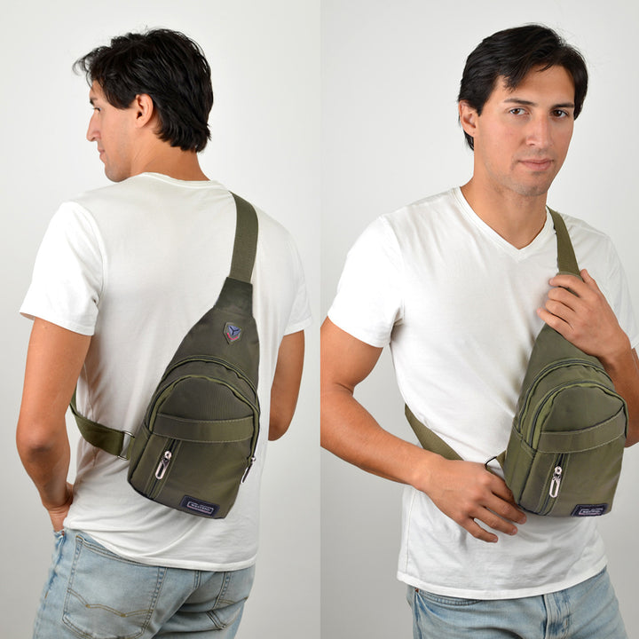 Sporty Olivegreen Crossbody Shoulder Sling Bag - Taske fra Westend hos The Prince Webshop