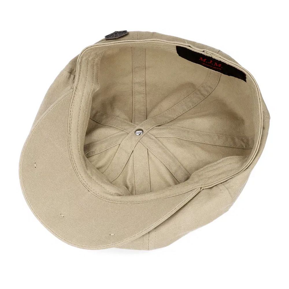 MJM Gouda Beige Tvättad Bomulls Flat Keps