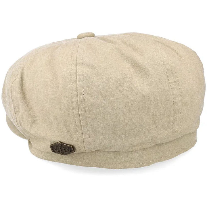 MJM Gouda Beige Tvättad Bomulls Flat Keps