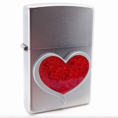 Original Zippo Red Heart Lighter i presentförpackning